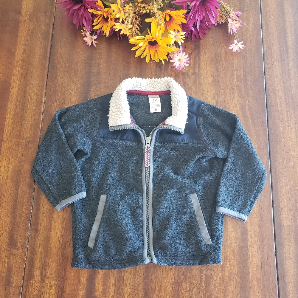 🔥4/$15🔥 Light weight Jacket Carters 12 Month Dark Grey Bomber JACKET